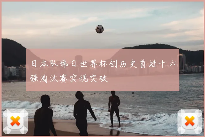 日本队韩日世界杯创历史首进十六强淘汰赛实现突破